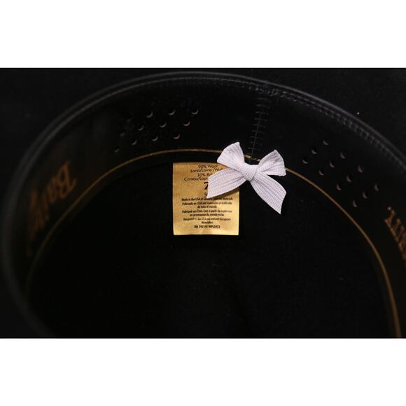 Bailey Black Angora Blent Rabbit Felt XXXX Cowboy Hat 7 (56) - Picture 6 of 11